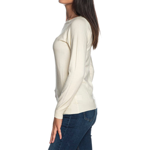 Maglia Donna con scollo a barca Avorio Yes Zee- Francavilla Moda