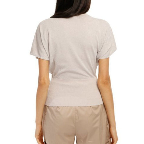 Maglia Donna elasticizzata con logo Rosa YES ZEE- Francavilla Moda