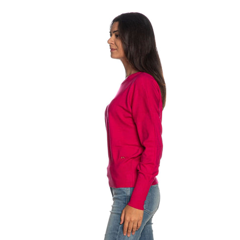 Maglia Donna girocollo con manica a kimono Fucsia Yes Zee- Francavilla Moda
