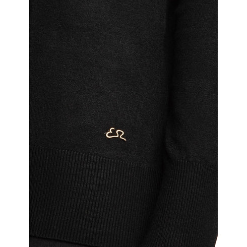 Yes Zee Maglia Maglia Donna over a girocollo Nero A23-YESZEEM052RU00-0801-S - Francavilla Moda