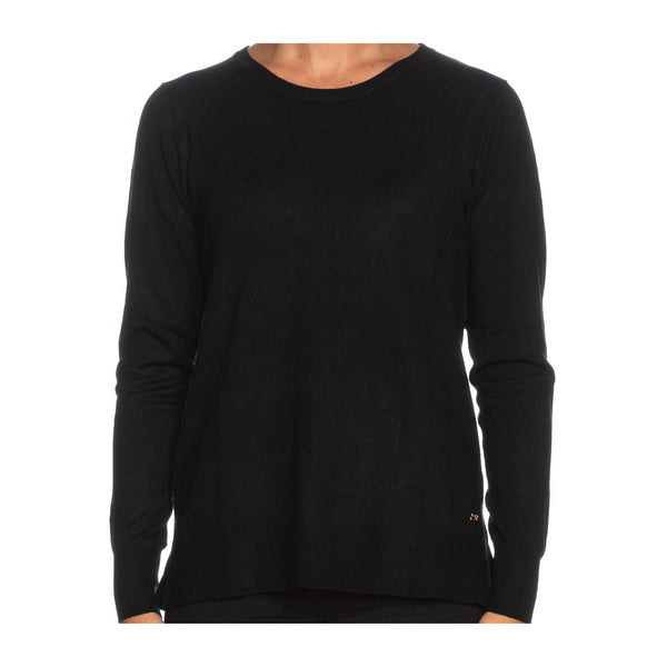 Yes Zee Maglia Maglia Donna over a girocollo Nero A23-YESZEEM052RU00-0801-S - Francavilla Moda