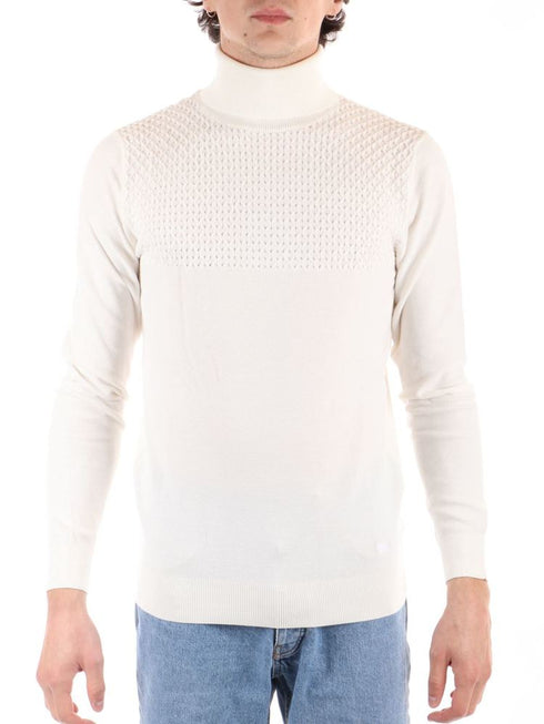Maglione Uomo con collo alto Gesso YES ZEE- Francavilla Moda
