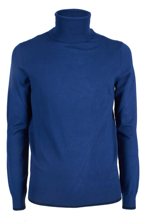 Maglione Uomo con toppe sui gomiti Blu chiaro YES ZEE- Francavilla Moda