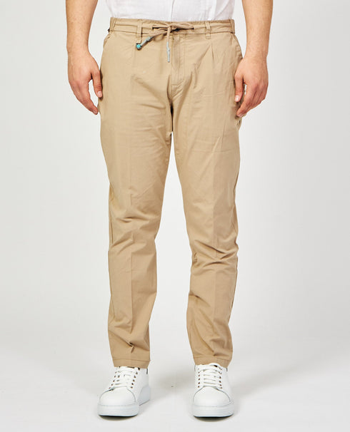 Pantalone Uomo con coulisse Beige Yes Zee- Francavilla Moda