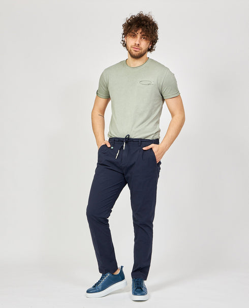 Pantalone Uomo con coulisse Beige Yes Zee- Francavilla Moda