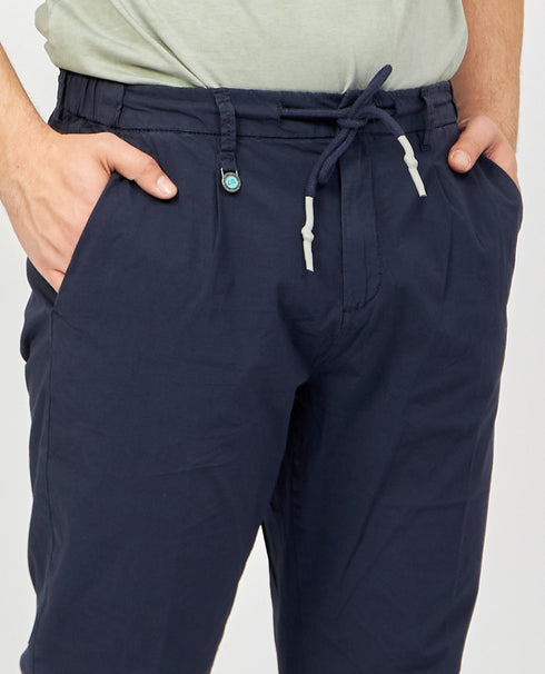 Pantalone Uomo con coulisse Blu Yes Zee- Francavilla Moda
