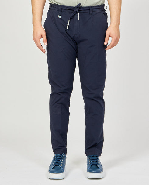 Pantalone Uomo con coulisse Blu Yes Zee- Francavilla Moda