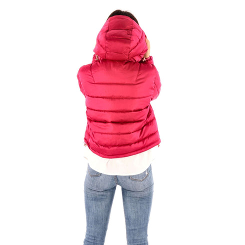 Piumino Donna cropped con cappuccio Fucsia YES ZEE- Francavilla Moda