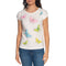 T-shirt Donna con fantasia farfalle Gesso YES ZEE- Francavilla Moda