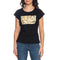 T-shirt Donna con stampa logata Nero YES ZEE- Francavilla Moda