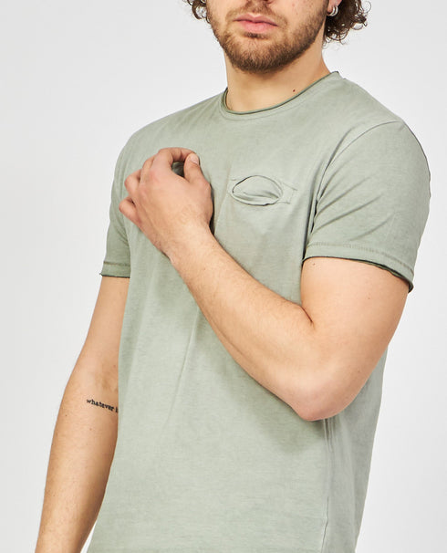 Yes Zee T-Shirt T-shirt Uomo con taschino interno Verde militare P23-YESZEET753T300-0905-M - Francavilla Moda