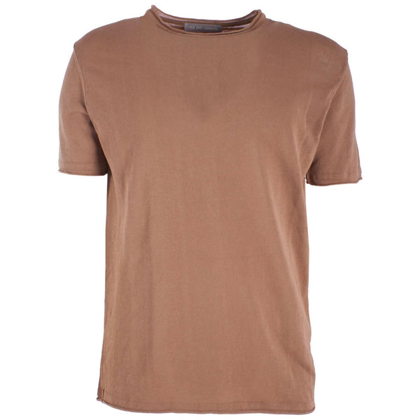 T-shirt Uomo girocollo a costine Tabacco Yes Zee- Francavilla Moda