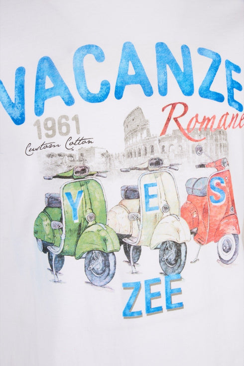 T-shirt Uomo T739S106 girocollo Bianca YES ZEE- Francavilla Moda