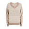 Maglia Donna effetto mohair e applicazioni Beige YESZEE- Francavilla Moda