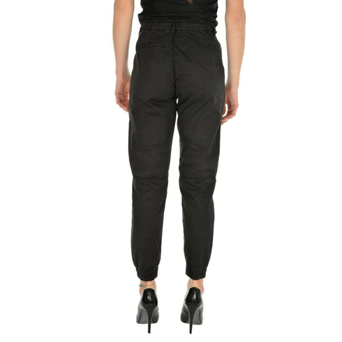 Pantalone Donna in cotone con elastico alle caviglie Nero YESZEE- Francavilla Moda