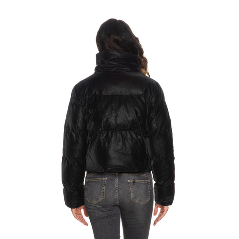 Piumino Donna corto in similpelle Gesso YESZEE- Francavilla Moda