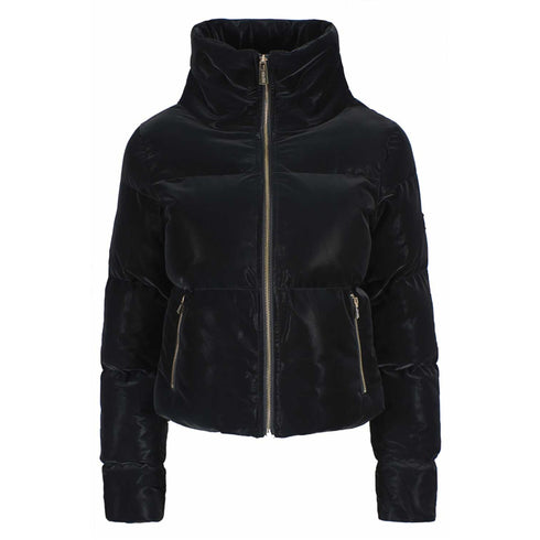 Piumino Donna corto in similpelle Nero YESZEE- Francavilla Moda