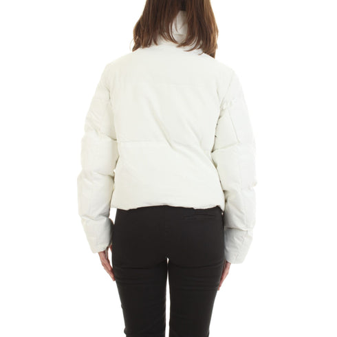 Piumino Donna corto in similpelle Gesso YESZEE- Francavilla Moda