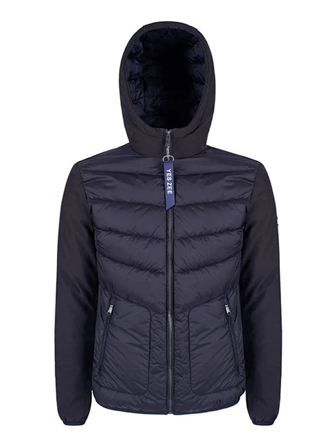 Piumino Uomo bitessuto con cappuccio Blu YESZEE- Francavilla Moda