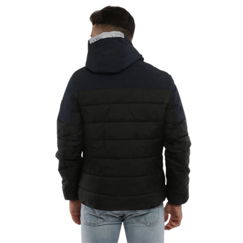 Piumino Uomo Down Tech bicolore e bitessuto Blu nero YESZEE- Francavilla Moda