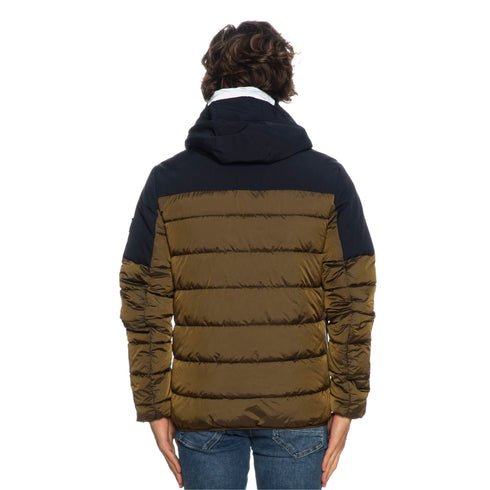 Piumino Uomo Down Tech bicolore e bitessuto Blu YESZEE- Francavilla Moda