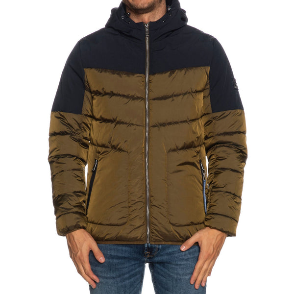 Piumino Uomo Down Tech bicolore e bitessuto Blu YESZEE- Francavilla Moda