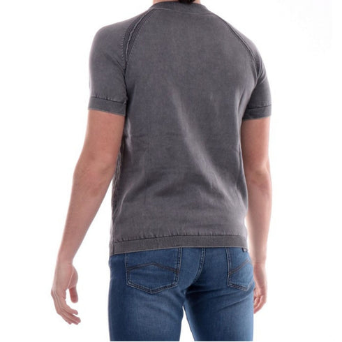 Polo Uomo modello Raglan in cotone Antracite YESZEE- Francavilla Moda