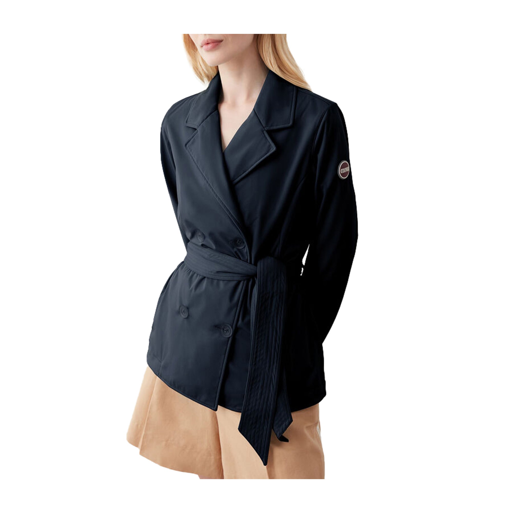 Cappotto Corto Donna Maniche Lunghe Con Cintura – Trench Business Casual In Stile Moderno Per Ufficio E Tempo Libero - 3