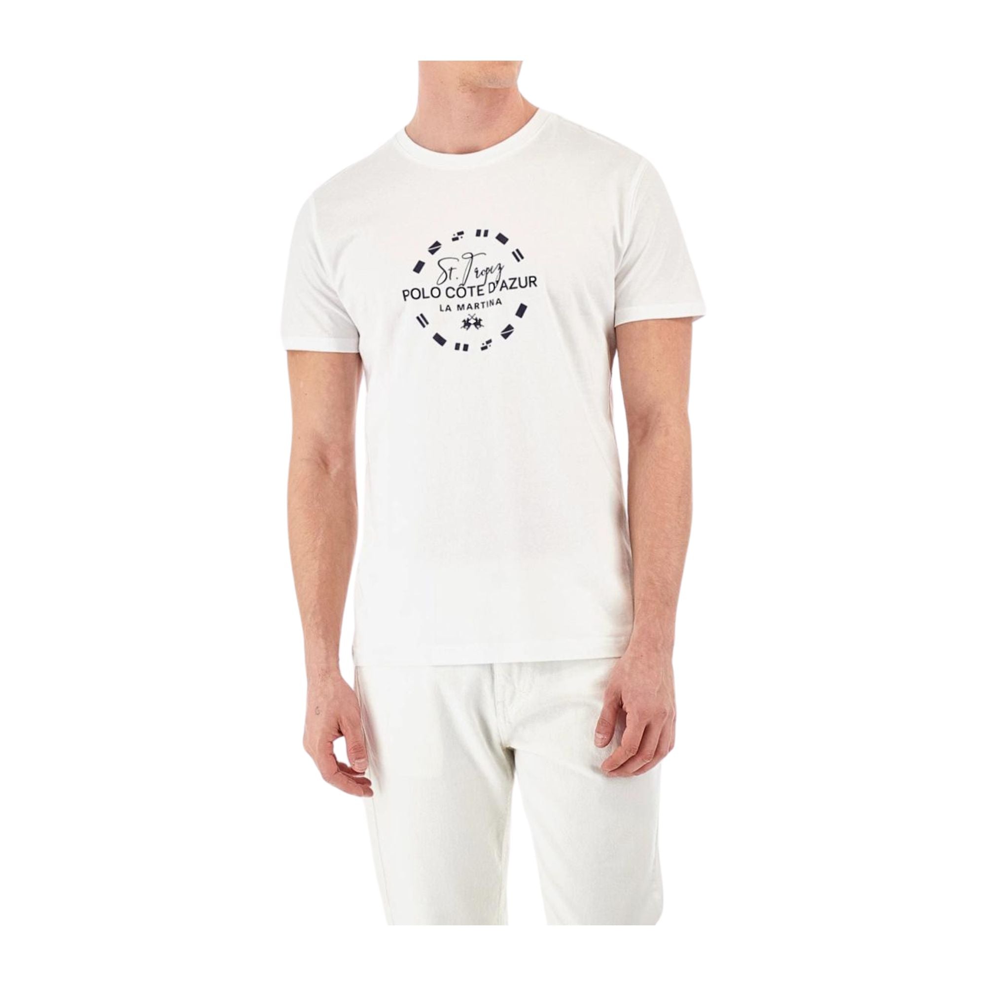 La Martina Men's T-shirt with Tropez print Francavilla
